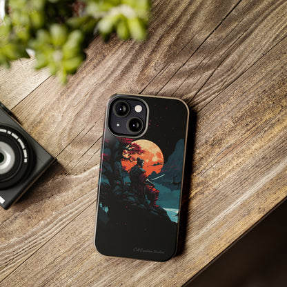 Introducing the "Moonlit Samurai Serenity" Cell Phone Case – Embrace Elegance and Strength -Tough Phone Cases