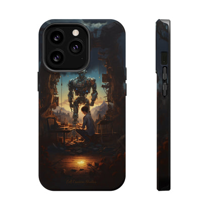 Introducing the "Mechanical Bond" Cell Phone Case – Witness a Captivating Moment of Giant Robot and Boy -MagSafe Tough Cases