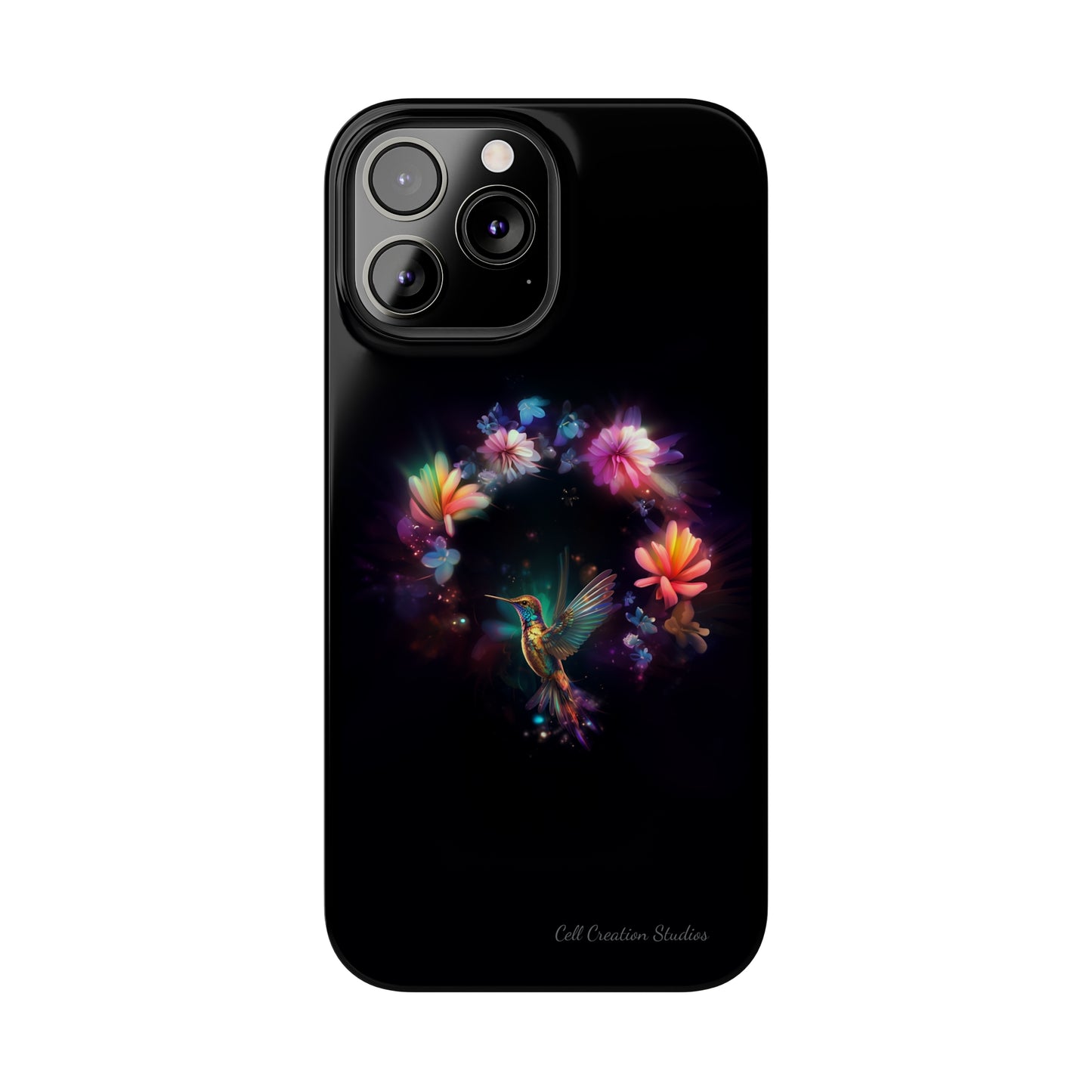 Introducing the "Floral Harmony Hummingbird" Cell Phone Case – Where Elegance Meets Nature -Slim Phone Cases