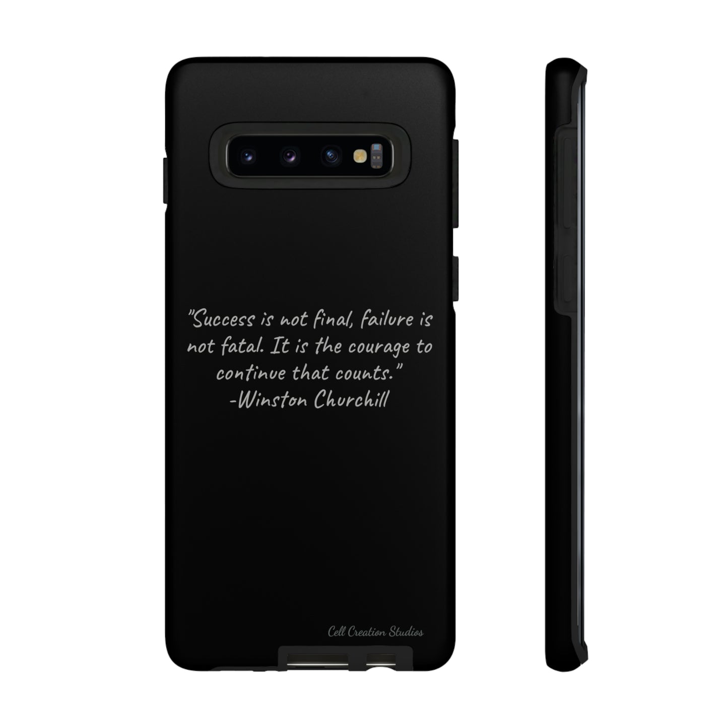 "Continual Courage" Winston Churchill Quote Phone Case -Tough Cases