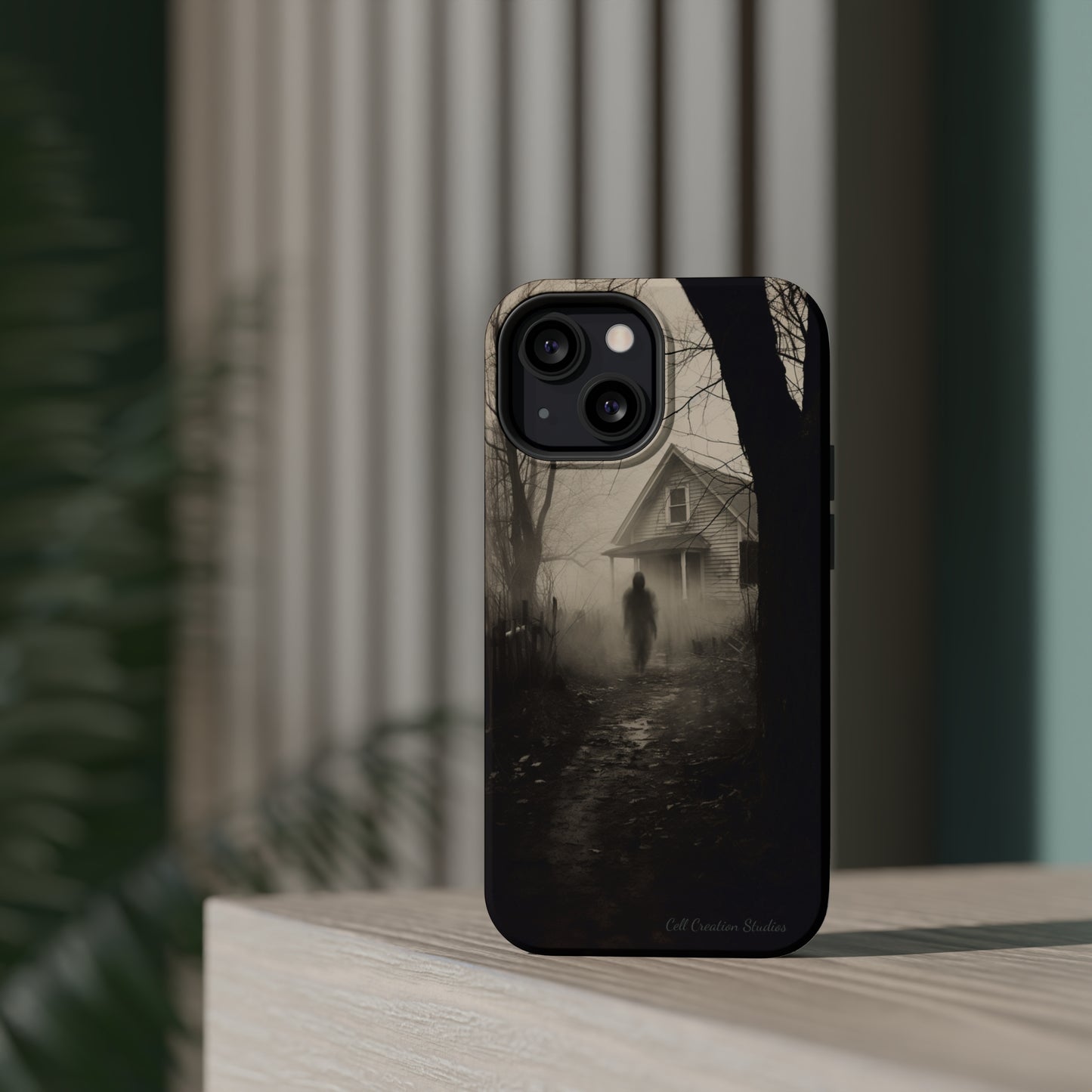 Introducing the "Ethereal Encounter" Cell Phone Case – Unveil the Mystery of the Ghostly Presence -MagSafe Tough Cases