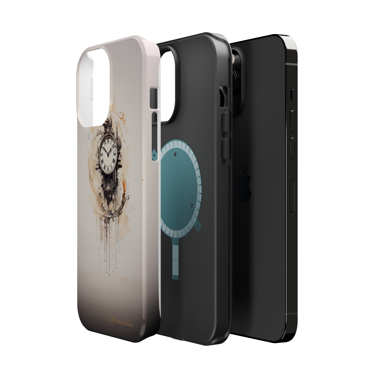 Introducing the "Elegant Clockwork" Cell Phone Case – Embrace Timekeeping with Style and Grace -MagSafe Tough Cases