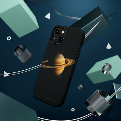 Introducing the "Saturn's Elegance" Cell Phone Case – A Cosmic Masterpiece -MagSafe Tough Cases