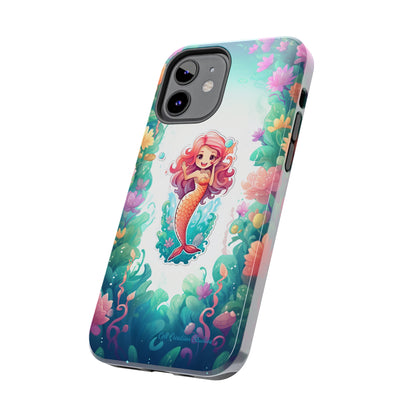 "Pink Seaflower Mermaid" -Tough iPhone Cases