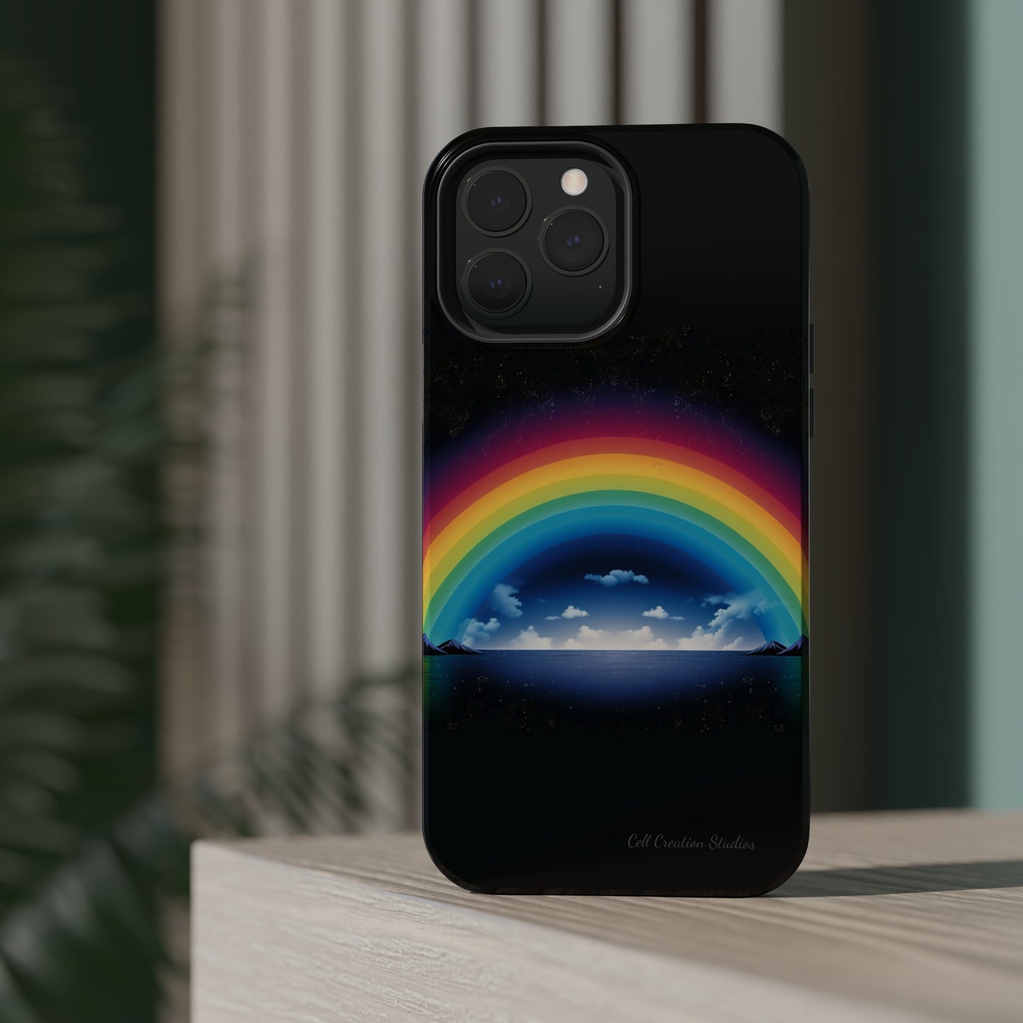 "Vibrant Skies: Rainbow Sunset" Cell Phone Case -MagSafe Tough Cases