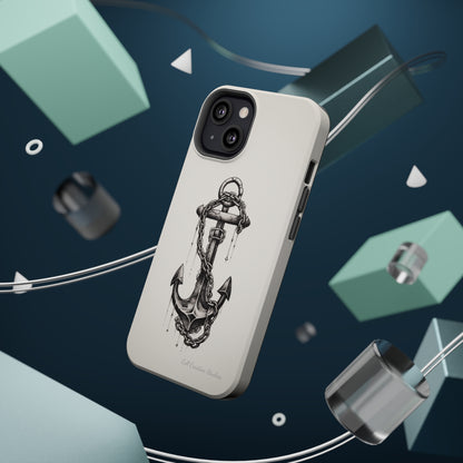 "Nautical Elegance Anchor" -MagSafe Tough iPhone Cases