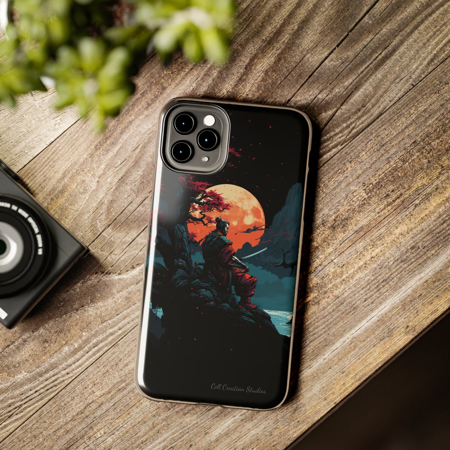 Introducing the "Moonlit Samurai Serenity" Cell Phone Case – Embrace Elegance and Strength -Tough Phone Cases