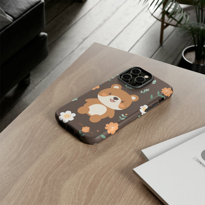 "Floral Bear Elegance" -Tough Phone Cases