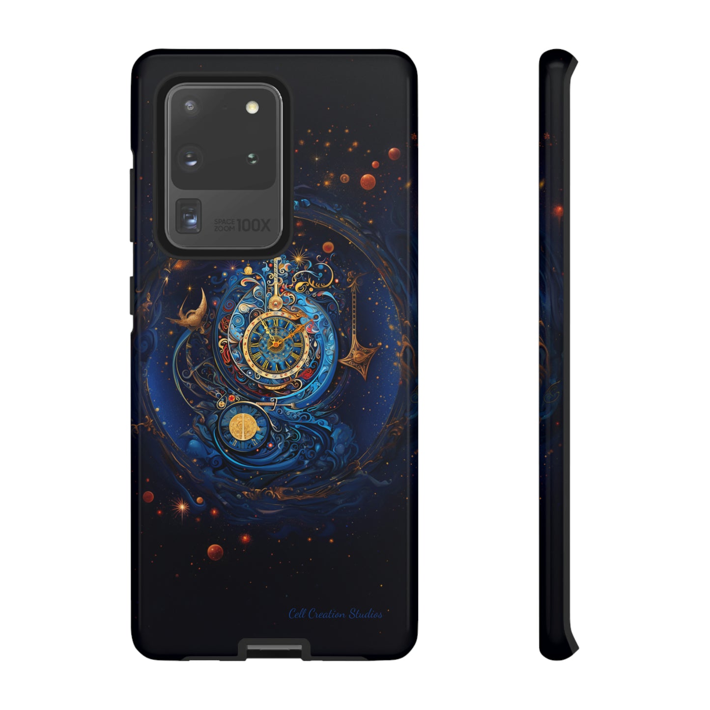 "Cosmic Clock Elegance" -Tough Samsung Phone Cases