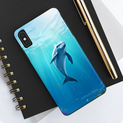 Introducing the "Dolphin Serenity" Cell Phone Case – Dive into Tranquility with a Graceful Dolphin -Tough Phone Cases