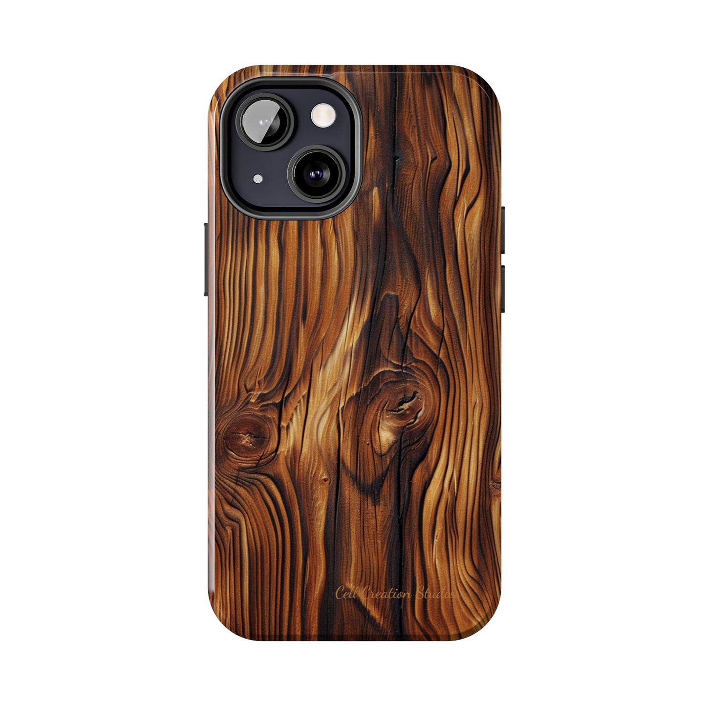 "Wood Grain Elegance" -Tough iPhone Cases