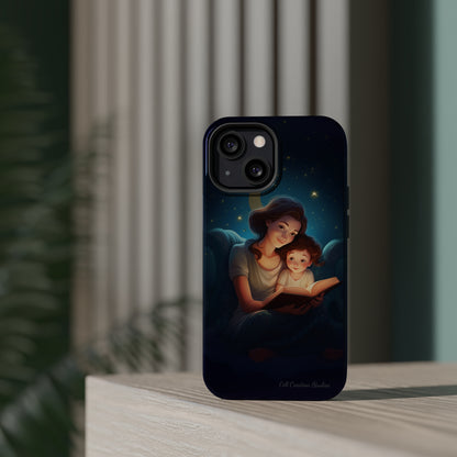 Introducing the "Bedtime Story Bliss" Cell Phone Case – Cherish Heartwarming Moments with Every Glance -MagSafe Tough Cases