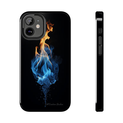 "Elegant Blue and Orange Flame" Phone Case: Ignite Your Style -Tough Phone Cases