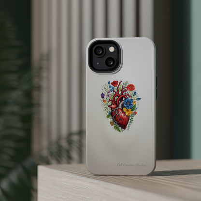 "Floral Heart Harmony" -MagSafe Tough iPhone Cases