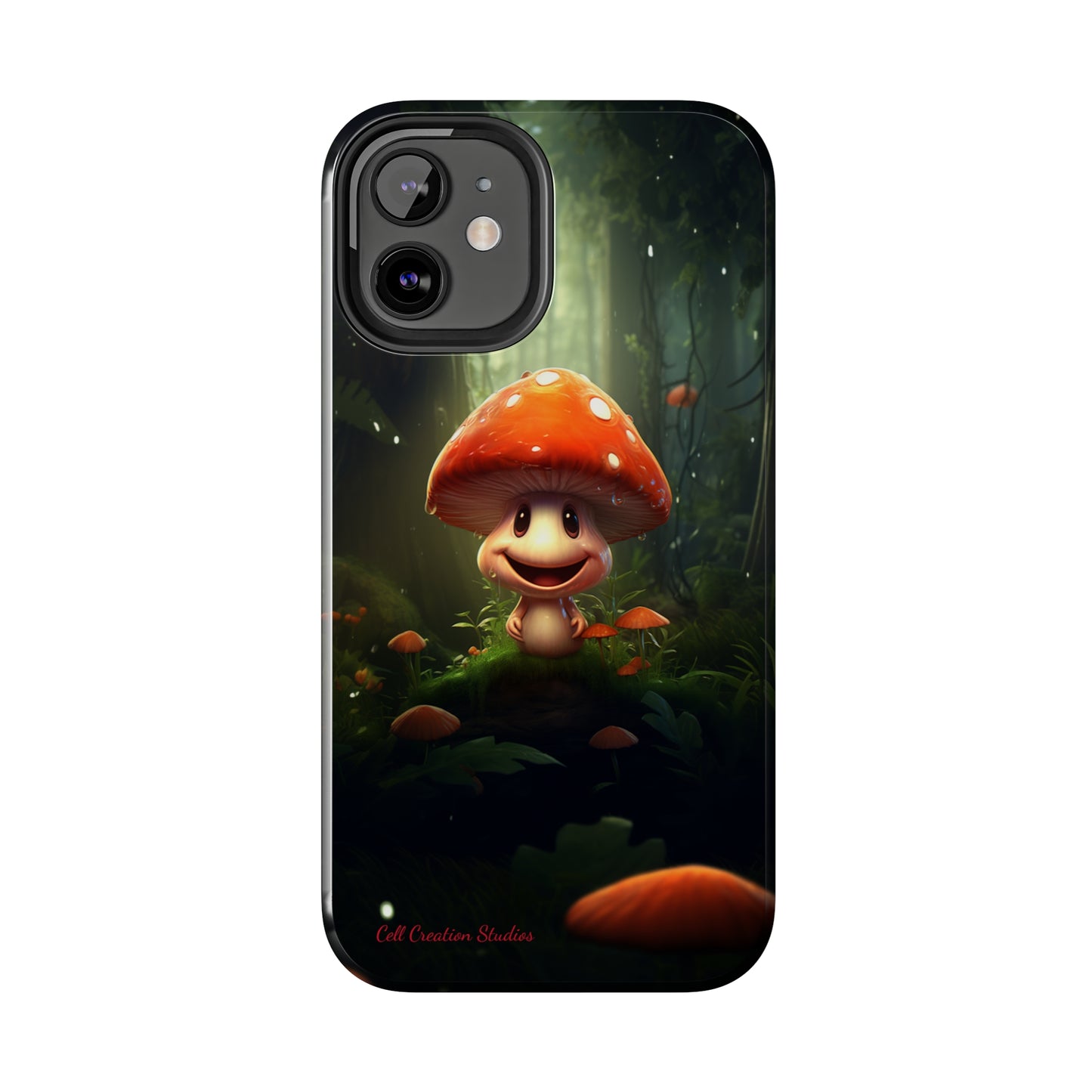 Introducing the "Cheerful Smiling Mushroom" Cell Phone Case – Spread Joy with Every Glance -Tough Phone Cases