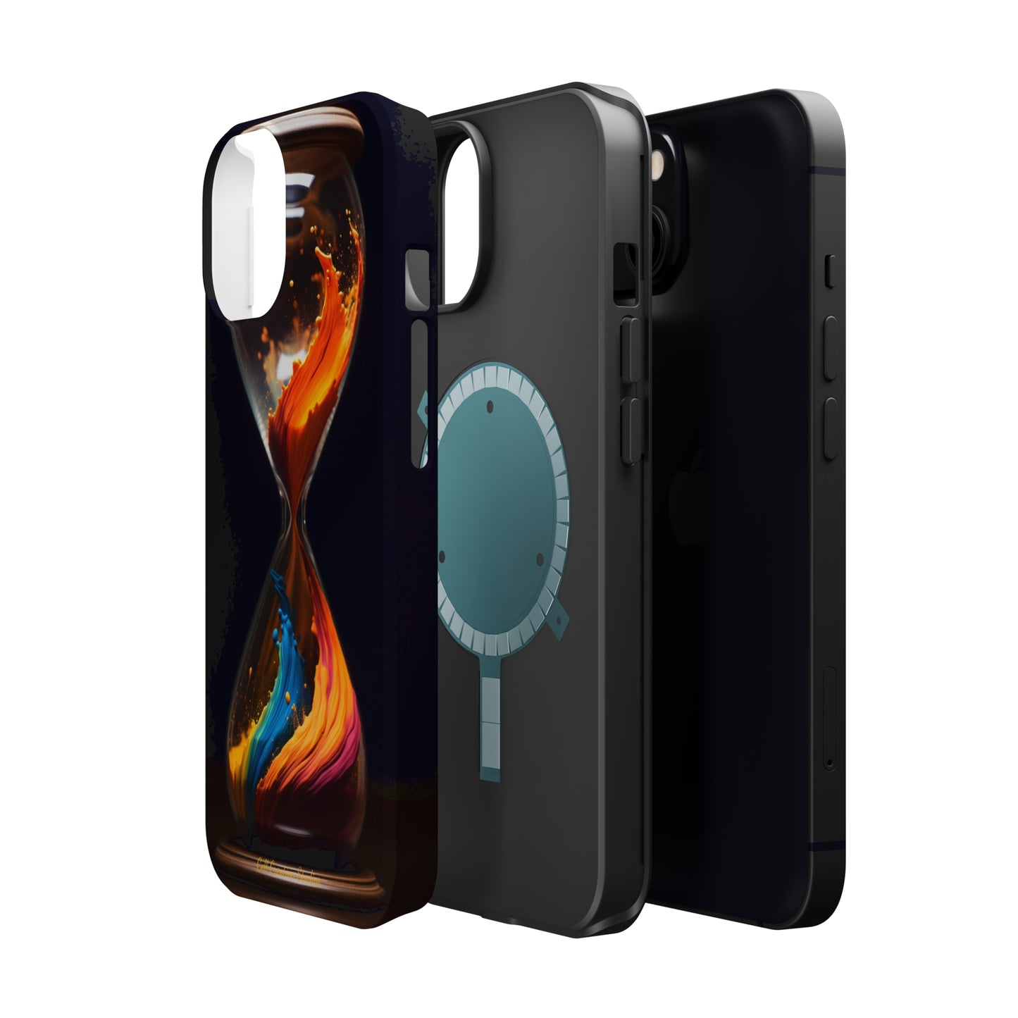 Introducing the "Colorful Sands Hourglass" Cell Phone Case – Embrace Time's Beauty with a Mesmerizing Hourglass Design -MagSafe Tough Cases