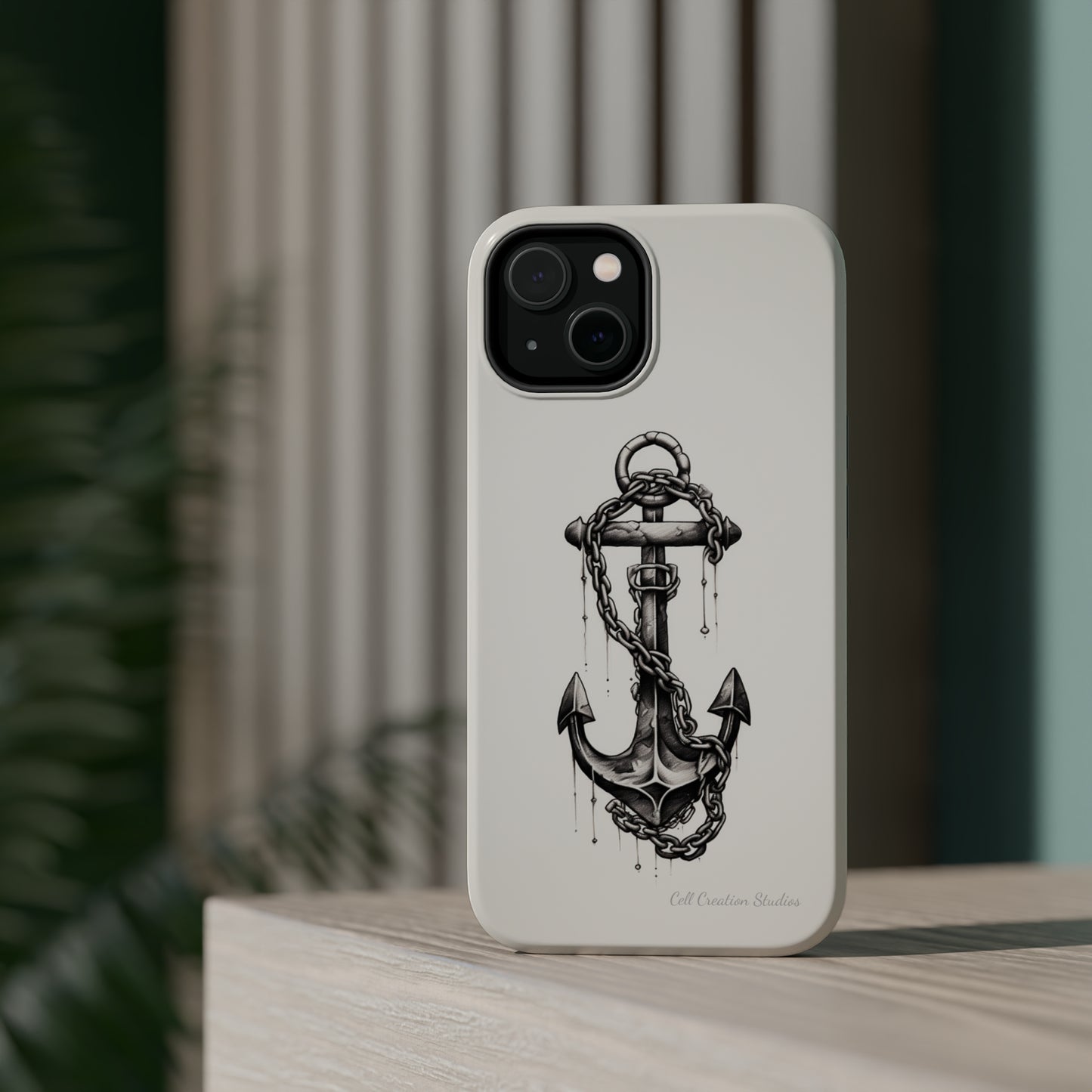 "Nautical Elegance Anchor" -MagSafe Tough iPhone Cases