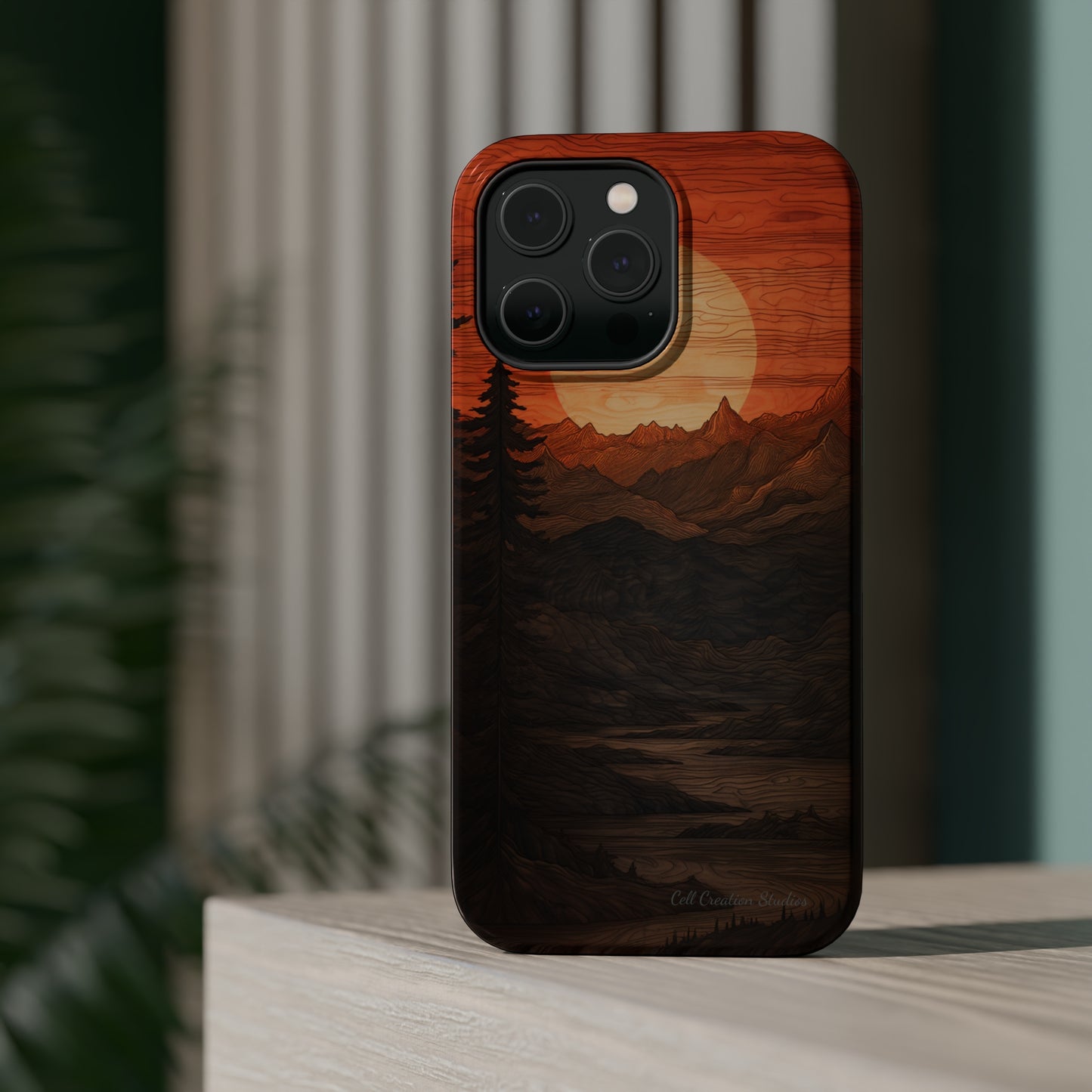 The "Sunset Mountains" Phone Case -MagSafe Tough Cases