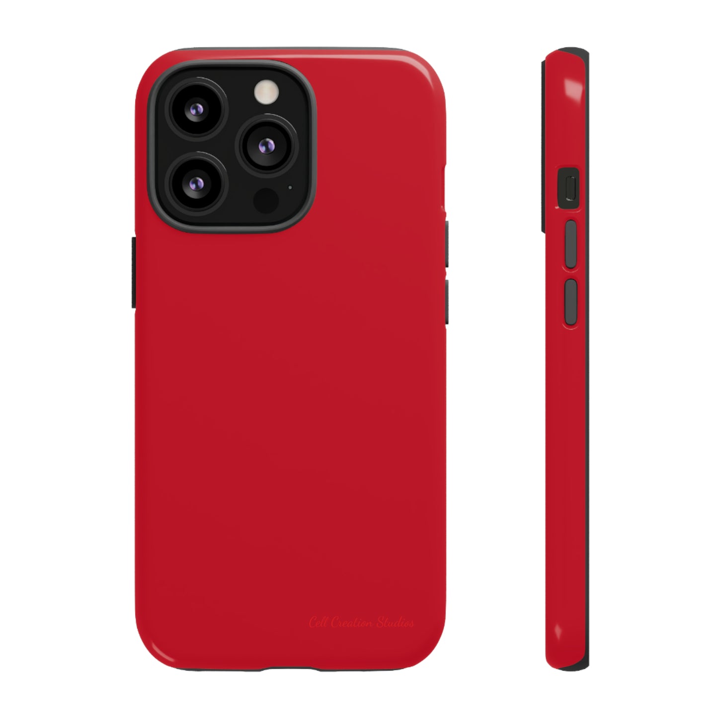 "Bold Crimson Shield" -Tough iPhone Cases