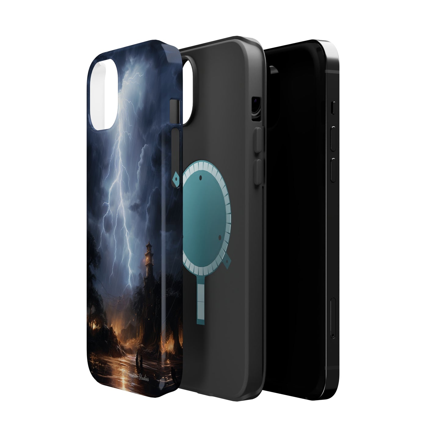 Introducing the "Electric Skies" Cell Phone Case – Unleash the Power of the Storm -MagSafe Tough Cases