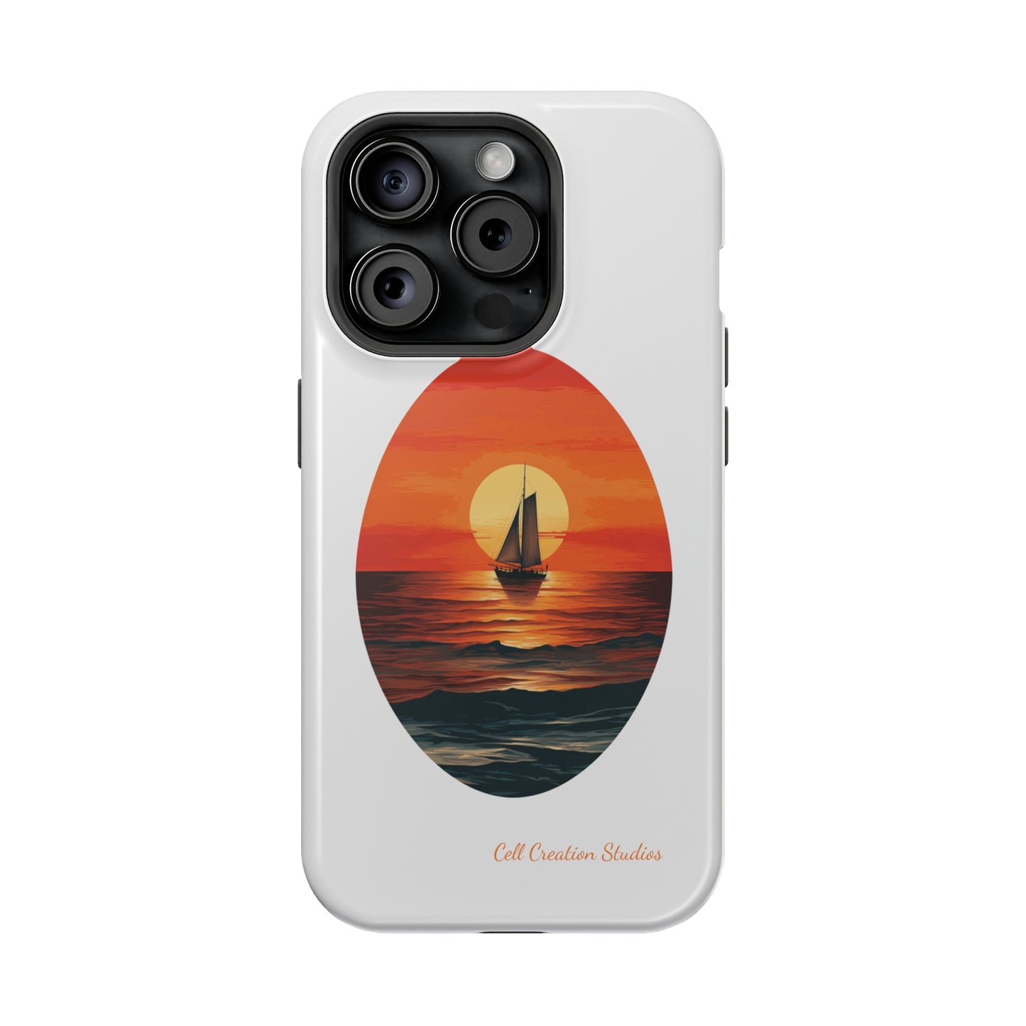 "Sailboat Sunset Serenity" -MagSafe Tough iPhone Cases