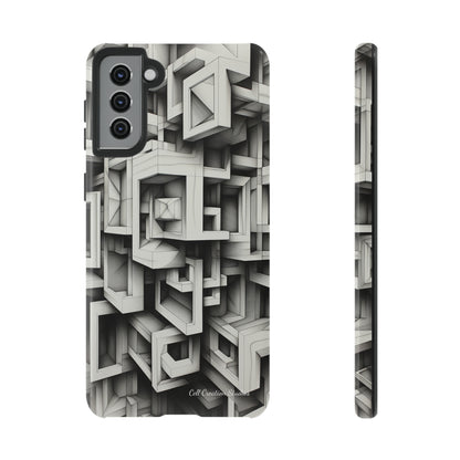 The "Geometric Right Angles" Cell Phone Case -Experience Sleek Simplicity-Tough Phone Cases-Tough Cases