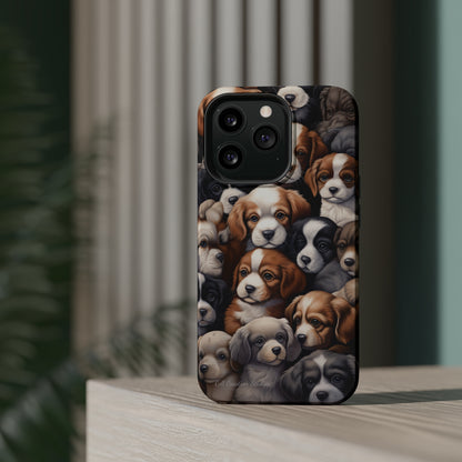 "Puppy Pile" Cuddles Phone Case -MagSafe Tough Cases