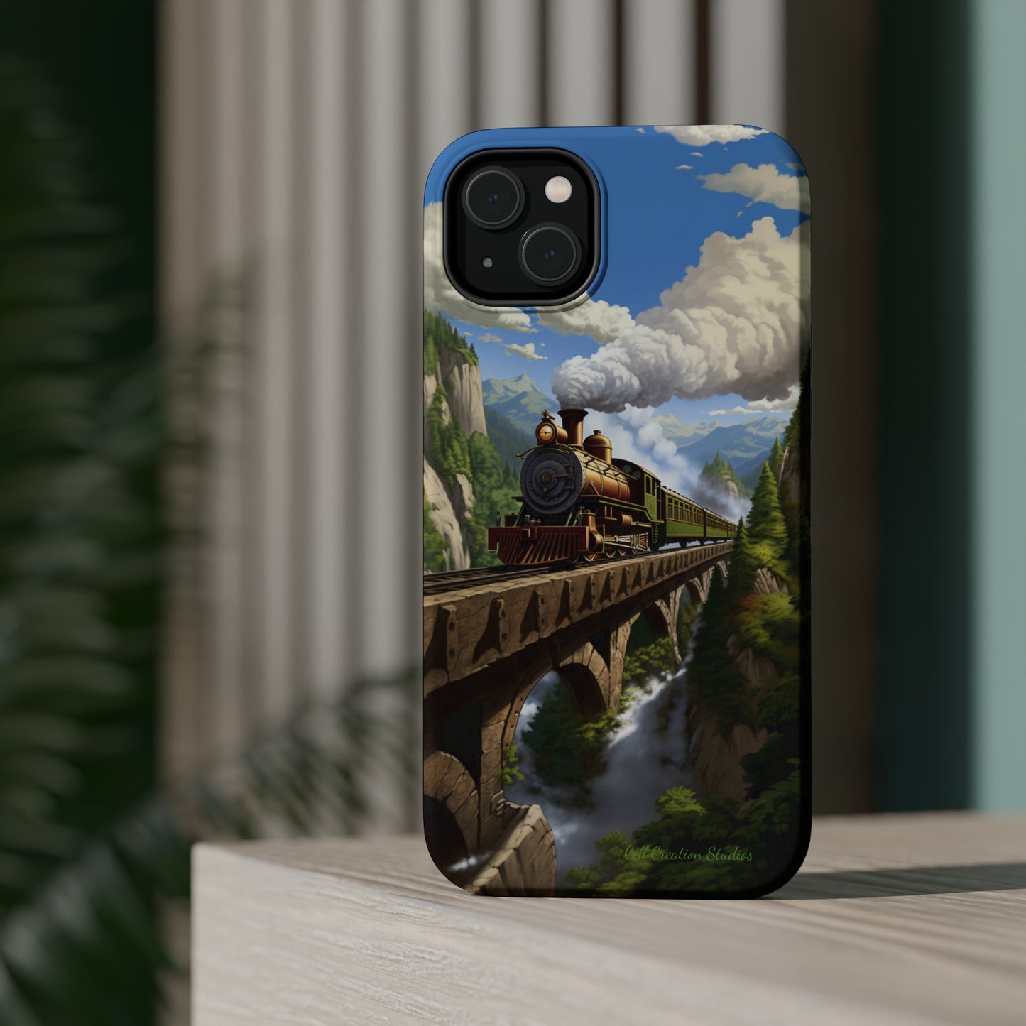 The "Scenic Mountain Train" Phone Case -MagSafe Tough Cases