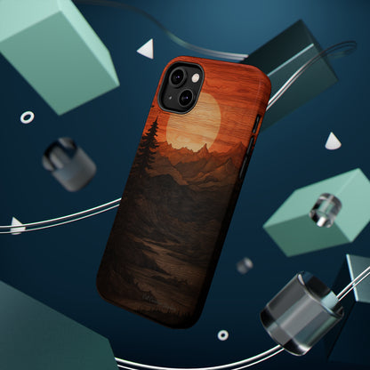 The "Sunset Mountains" Phone Case -MagSafe Tough Cases