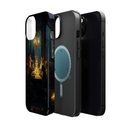 Introducing the "Paws & Whiskers Soirée" Cell Phone Case – A Feast of Friendship Under the Stars! -MagSafe Tough Cases