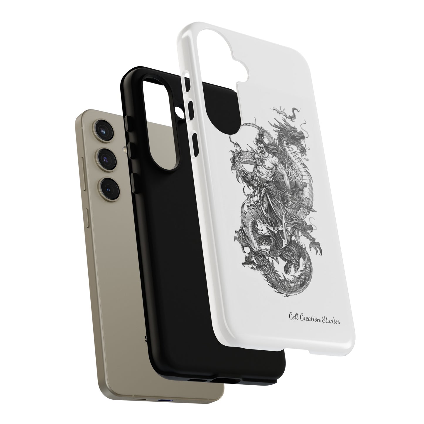 "Samurai and Dragon Sketch" -Tough Samsung Galaxy Cases