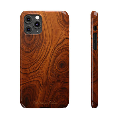 Introducing the "Natural Woodgrain" Cell Phone Case – Embrace Organic Beauty with Wood Pattern Design -Slim Phone Cases