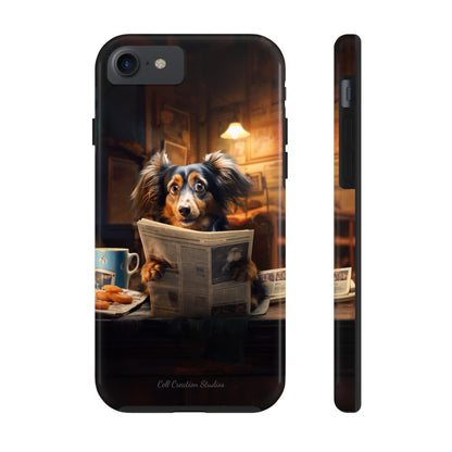 Introducing the "Pup's Perusal" Cell Phone Case – Unleash Heartwarming Humor -Tough Phone Cases