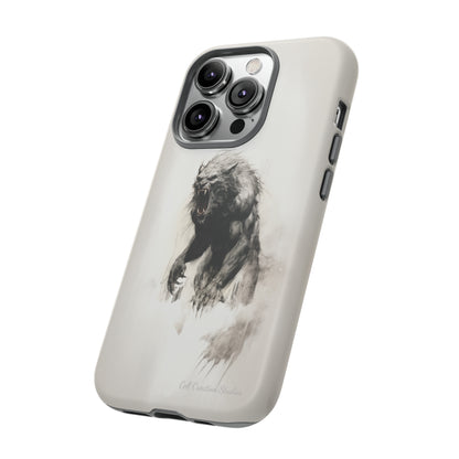 "Moonlit Shadow" Werewolf Sketch Cell Phone Case -Tough Cases