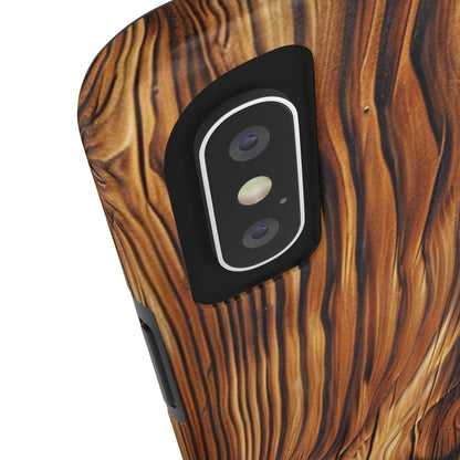 "Wood Grain Elegance" -Tough iPhone Cases