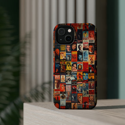 Introducing the "Vintage Movie Poster Collage" Cell Phone Case – Timeless Hollywood Charm -MagSafe Tough Cases