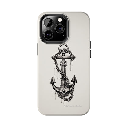 "Nautical Elegance Anchor" -Tough iPhone Cases