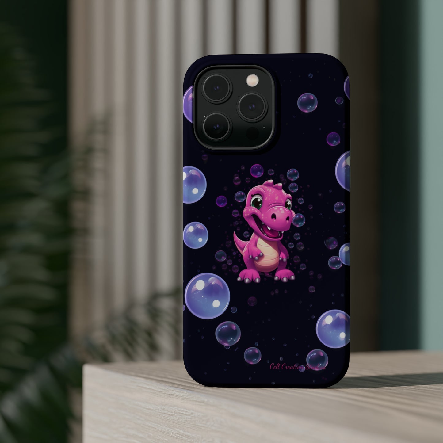 "Dino Glam" Glitter Dinosaur Phone Case -MagSafe Tough Cases