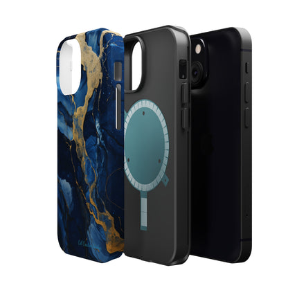 "Azure Elegance Marble" -MagSafe Tough iPhone Cases