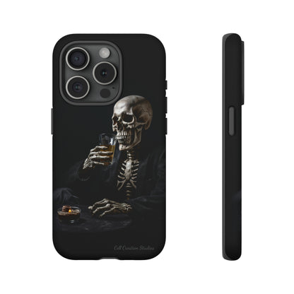 "Embrace the Dark Side with Our Skeleton Drinking Phone Case" -Tough Cases