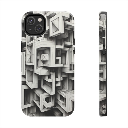 The "Geometric Right Angles" Cell Phone Case -Experience Sleek Simplicity-Tough Phone Cases