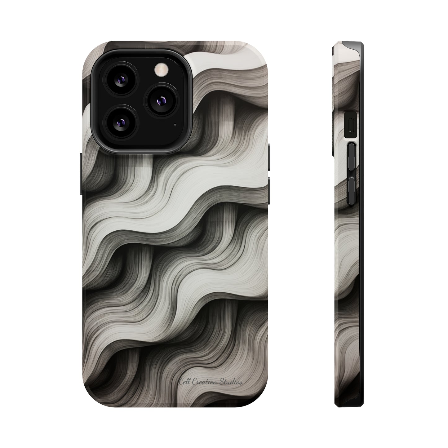 The "Geometric Waves" Cell Phone Case -MagSafe Tough Cases