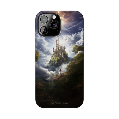 Introducing the "Enchanted Discovery" Cell Phone Case – Embark on a Journey of Magic with a Girl and a Magical Castle! -Slim Phone Cases