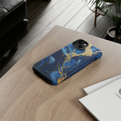 "Azure Elegance Marble" -Tough iPhone Cases