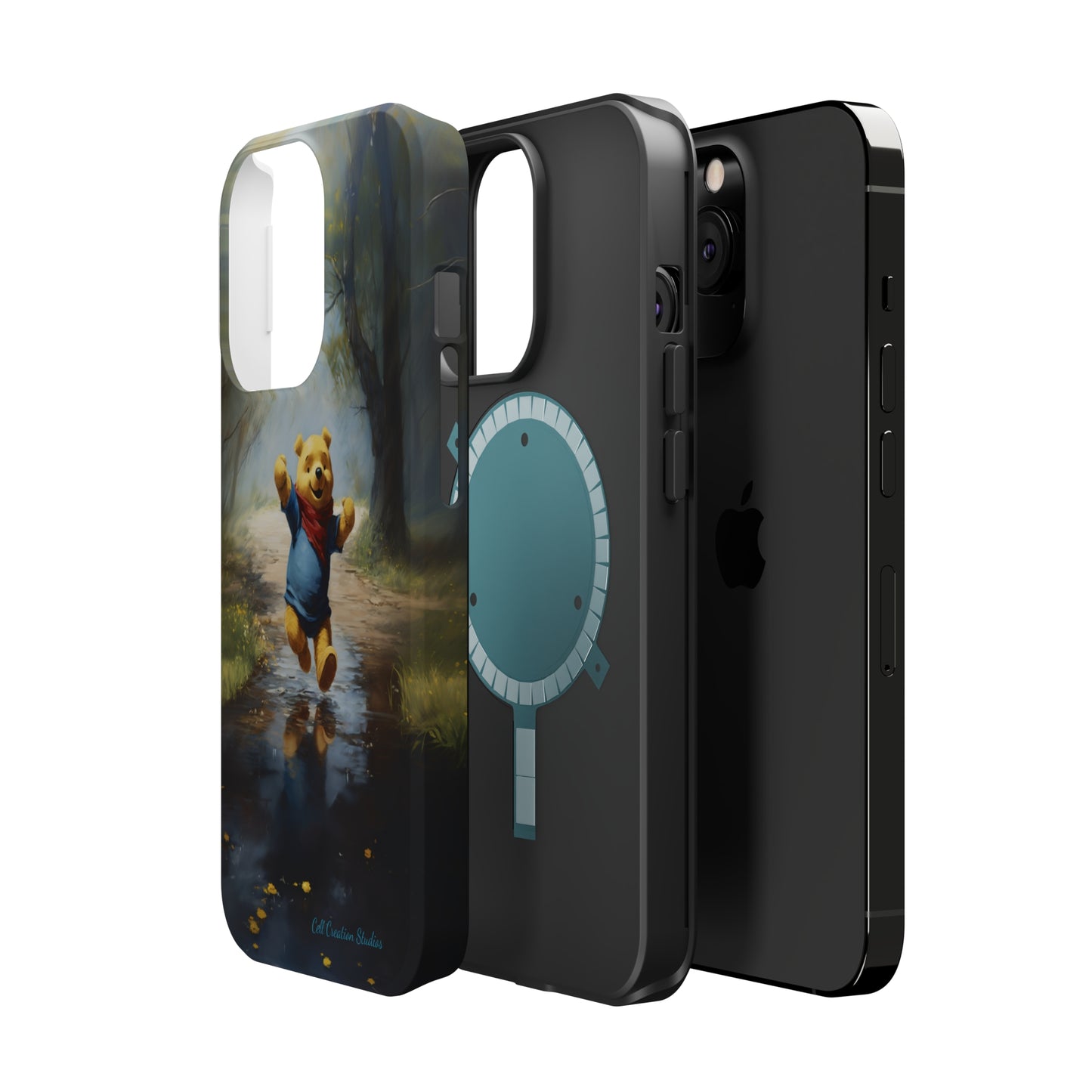 Introducing the "Winnie-The-Pooh Puddle Splash" Cell Phone Case – A Splash of Nostalgic Fun -MagSafe Tough Cases