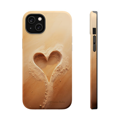 "Eternal Love: Sand Heart" Cell Phone Case -MagSafe Tough Cases