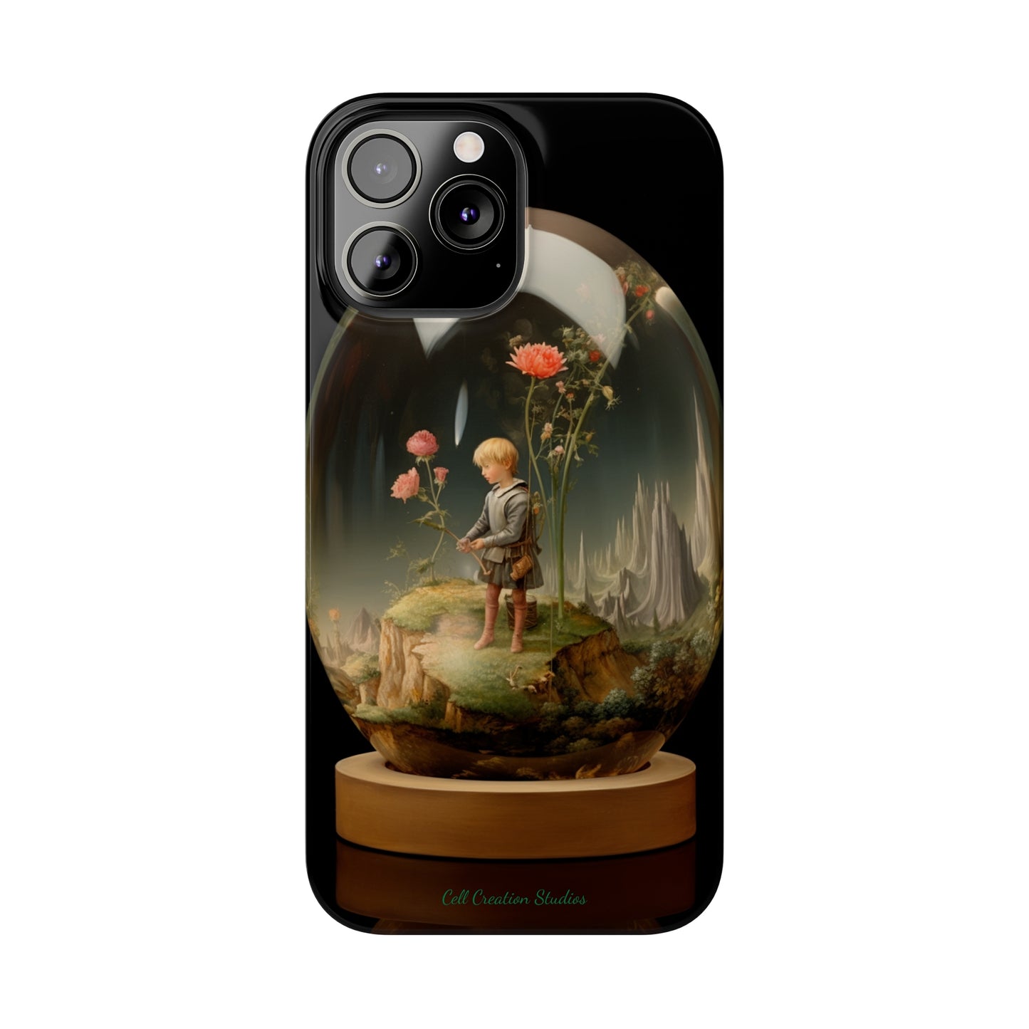 Introducing the "Miniature Gardener" Cell Phone Case – Embrace Your Imagination with a Captivating Glass-Encased Design -Slim Phone Cases