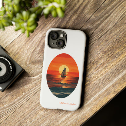 "Sailboat Sunset Serenity" -Tough iPhone Cases