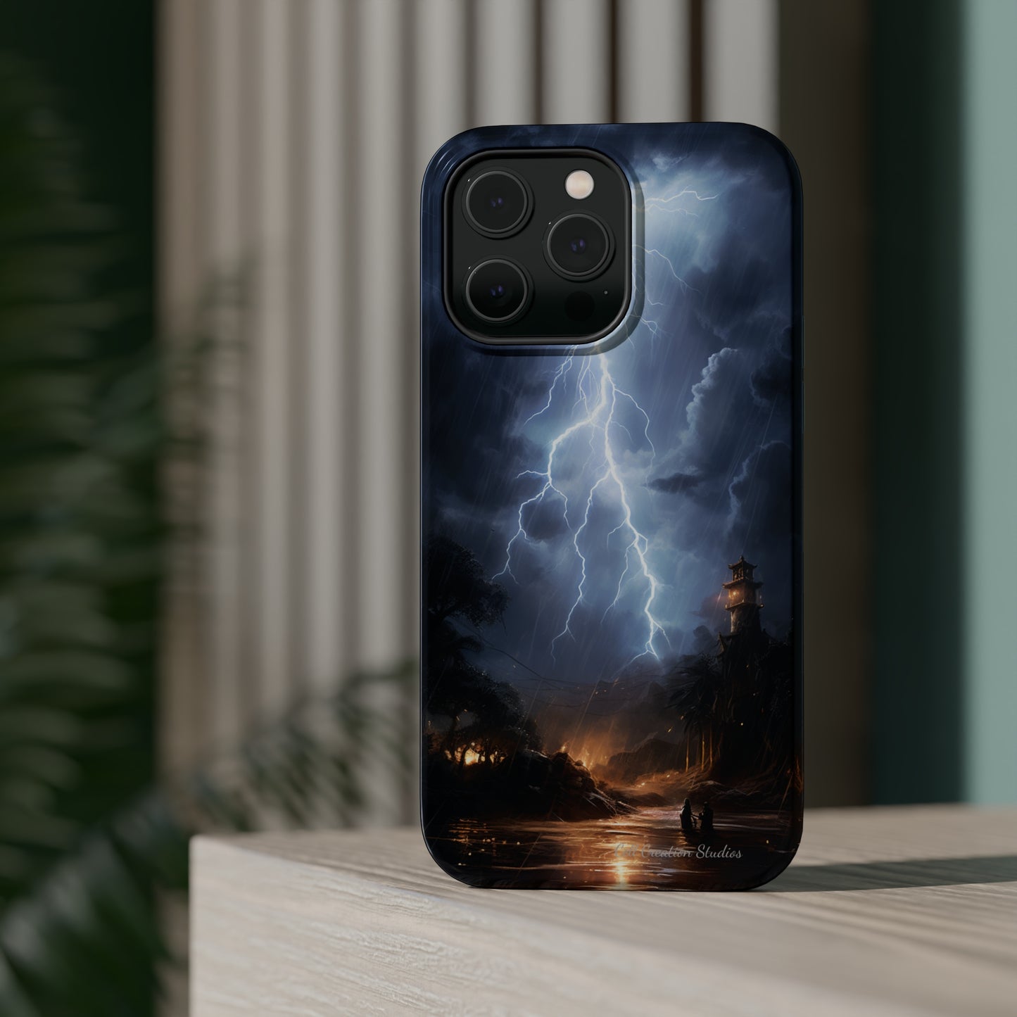 Introducing the "Electric Skies" Cell Phone Case – Unleash the Power of the Storm -MagSafe Tough Cases