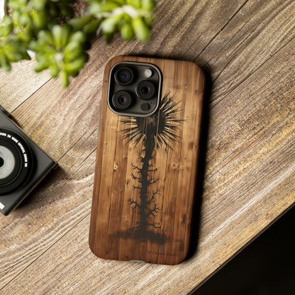 "Desert Plant on Wood Themed Phone Case: Embrace Nature's Beauty" -Tough Cases